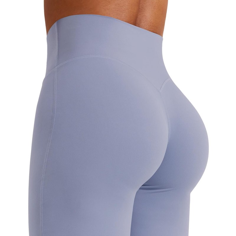 YEOREO Workout Leggings Womens No Front Seam Straight Leggings 31.5" High Waist Buttery Eddiy Gym Yoga Pants Granite Blue XL