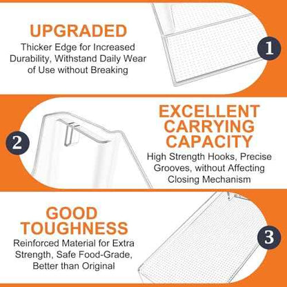 [2 PACK] UPGRADED W11239961 W10900538 Refrigerator Door Bin Shelf Compatible with Whirlpool Refrigerator Door Shelf Parts WRS321SDHW01 WRS315SDHM05 Door shelf Whirlpool Shelf Replacement WRS321SDH