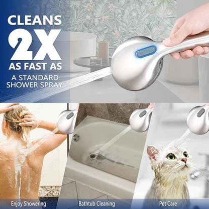All Metal Bathtub Faucet with Sprayer 10 Settings, Universal Fit 1/2" IPS, Tub Spout with Diverter Brushed Nickel