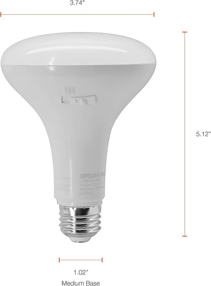 Sylvania LED BR30 Light Bulb, 65W = 8W, 3 CCT Select (2700K / 3000K / 5000K), 13 Year, Dimmable, 650 Lumens, Energy Star - 1 Pack (41382)