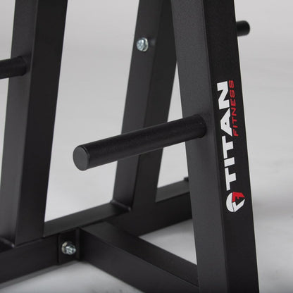 Titan Fitness Dumbbell Stand and Plate Tree, 260 LB Capacity, Organize Classic Dumbbells, Power Blocks, Loose Plates, Home Gym Storage Rack