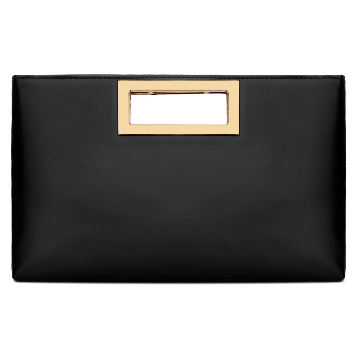 KKXIU Clutch Purse for Women Vegan Leather Evening Bag Formal Handbag for Wedding Party Prom Bridal (Black)