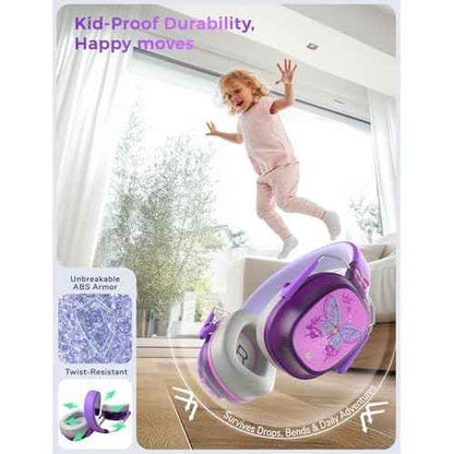 iClever Noise Cancelling Headphones for Kids Adults, Bluetooth Ear Protection with 60H Play Time, Safe Volume 80dBA, Noise Reduction Headphones for Autism Fireworks/Monster Truck, FOCUS