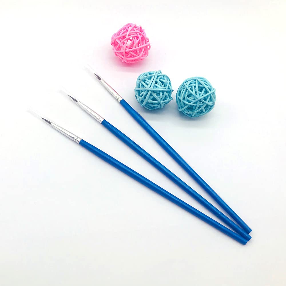 60 Pack Pointed Round Painting Brush,Hand Made Thread Drawing Brush,Detail,Nail Brushes for Detail and Miniature Drawing,Painting,Coloring by Acrylic, Oil and Watercolor (M(#00))