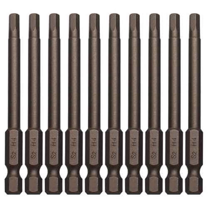 Hex Head Allen Wrench Drill Bits 5/32 Inch Hex Bit H4 S2 Steel Magnetic 1/4 Impact Driver Bits 3 Inch Long 10 Pack