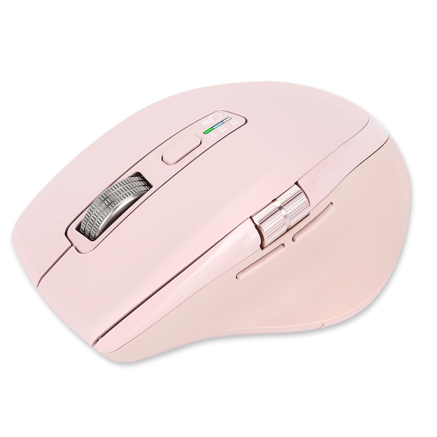 Wireless Side Scroll Mouse with Multi-Device, Ergonomic Computer Mice with Smart Flying Scroll, Quiet Click for Computer, Laptop, iPad, Tablet, MacBook (Grey)