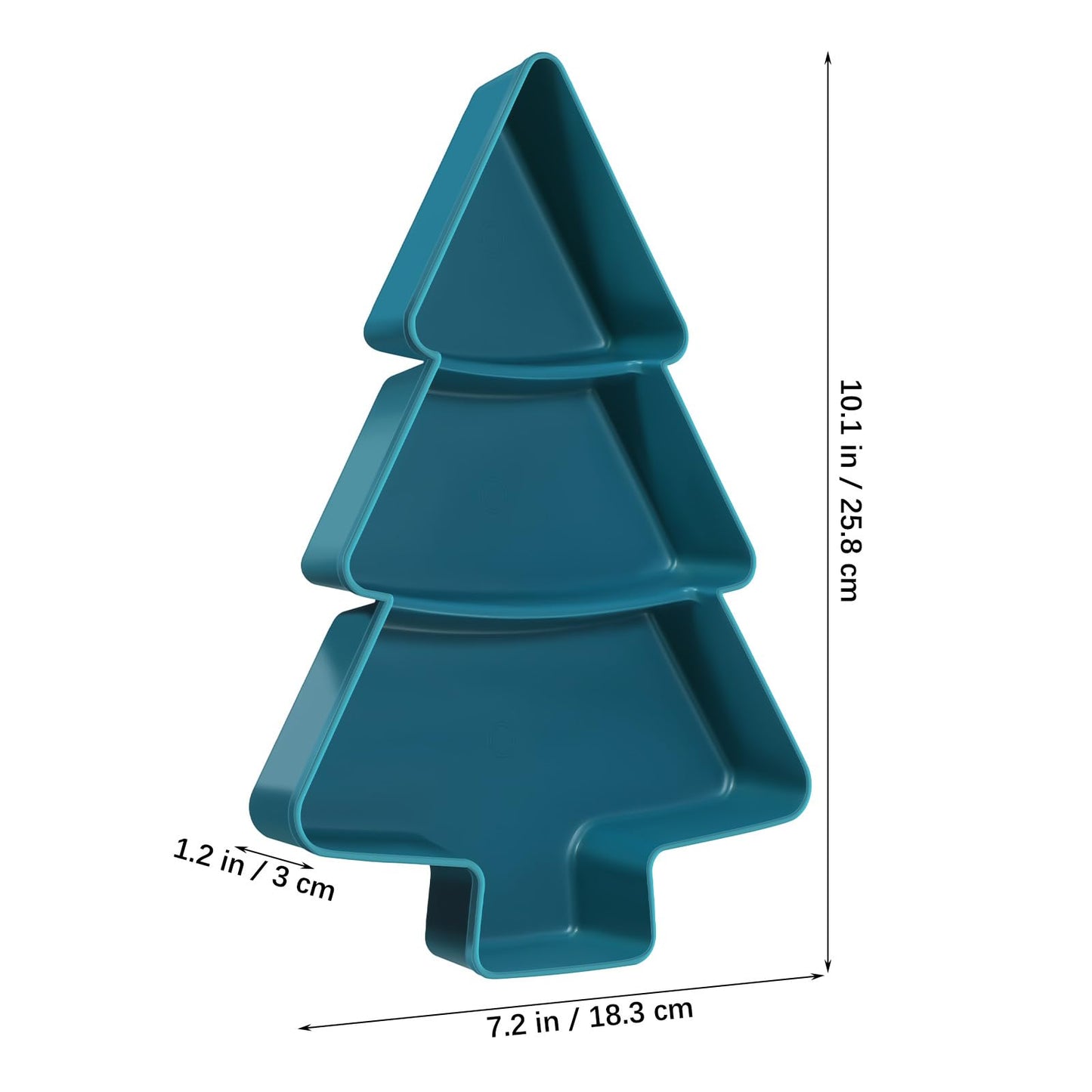 DEARMAMY Christmas Tree Snack Tray Set of 3 - Red Green White Plastic Divided Serving Plates for Holiday Parties, Candy, Nuts, Fruits, And Appetizers, Christmas Tree Shaped Platters for Entertaining