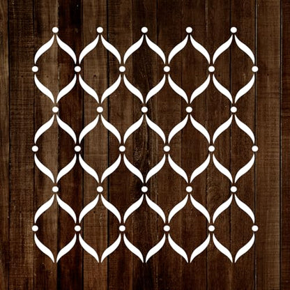 MAGJUCHE Fancy Pattern Stencil 12 Inches, Reusable Stencil for Wall Painting DIY Crafts Decor