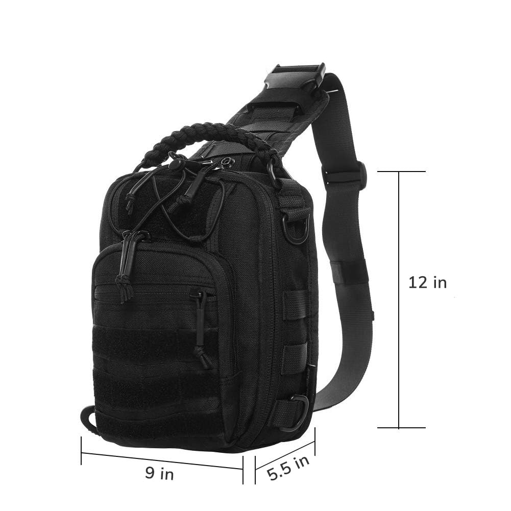 ANTARCTICA Tactical Sling Pack Military Shoulder Bag Molle Assault Range Bag Backpack 1050D