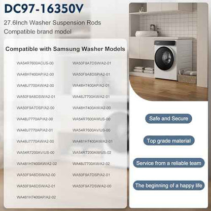 WA54R7600AW/US WA54R7600AV/US WA54R7200AW/US WA54R7600AC/US Sam-sung Washer Suspension Rods,27.5'' DC97-16350V Washer Suspension Rods OEM Damper Assembly Sam-sung Washer Replacement Parts