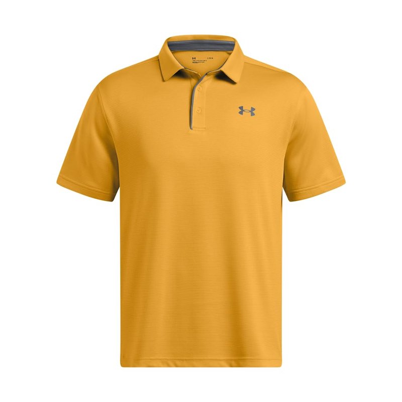 Under Armour Men's Tech Golf Polo, (711) Golden Yellow / / Pitch Gray, Medium
