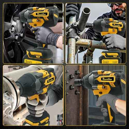 Rhovixster 1/2 Impact Gun, Cordless Impact Wrench Set, 1/2 Torque Impact, Brushless Motor High Torque Impact Guns with Battery and Charger
