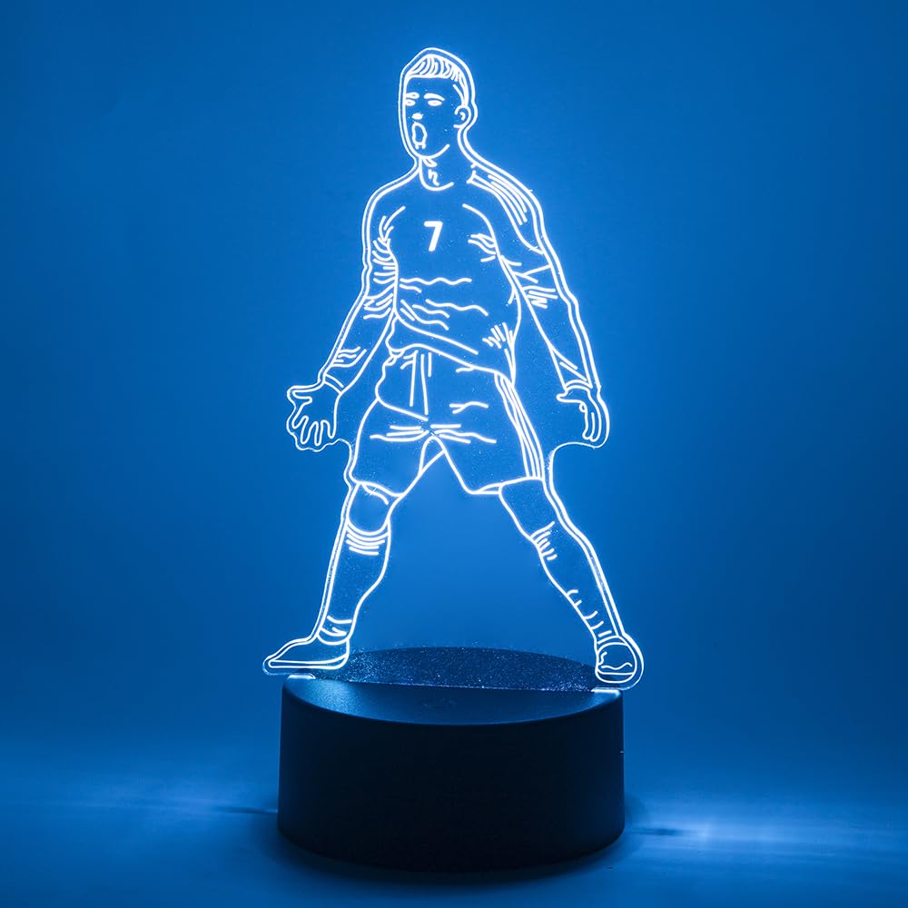 EXIGENT 3D LED Light Brazil Soccer Lamp Acrylic Illusion Night Flashing Cool (SoccerLamp_BRZL)