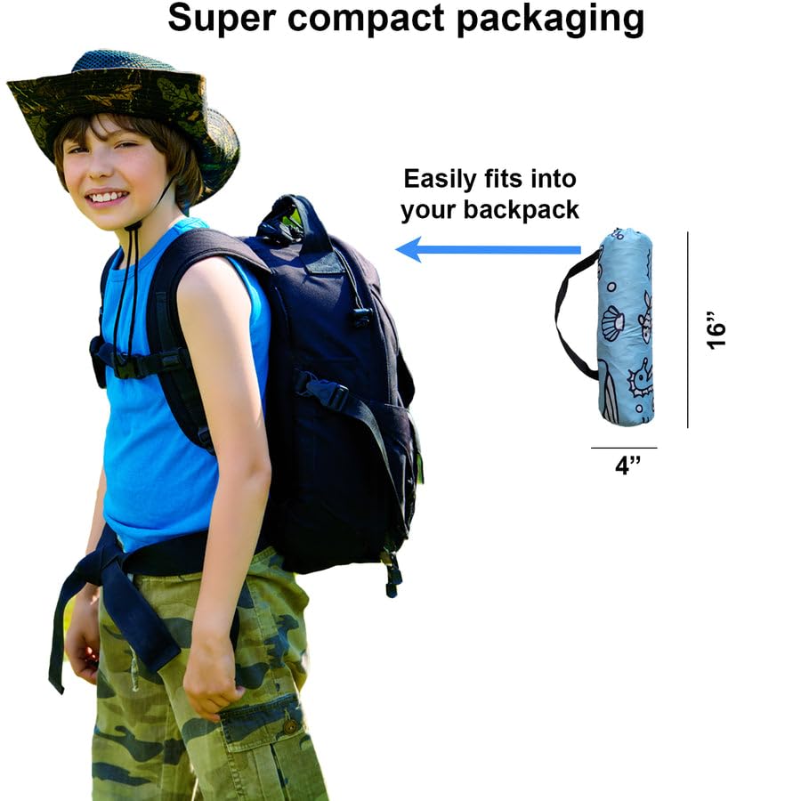 Ocean World 3-4 Person Family and Baby Beach Tent – Cool Beach Essentials for Shade, UPF 50+ UV Protection and PU800 Waterproof, Portable Pop Up Sun Shade Cabana Shelter for Kids and Toddlers,