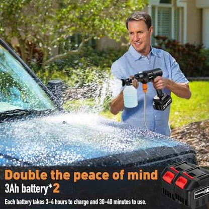 Portable Pressure Washer, 900PSI Cordless Power Washer, Portable Power Washer with 2 Batteries, 6-in-1 Nozzle, Handheld Pressure Washer for Car/Floor/Garden