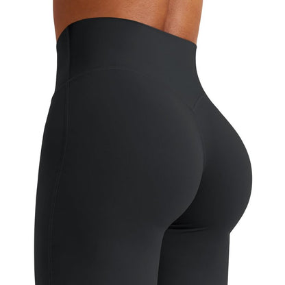 YEOREO Workout Leggings Womens No Front Seam Straight Leggings 31.5" Thin Fleece High Waist Buttery Eddiy Gym Yoga Pants Black XL