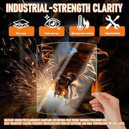 216326 Front Cover Lens - Welding Helmet Lens Replacement - Ultra-Clear Scratch Resistant Welding Lens for Miller MP-10 and Digital Elite Helmets