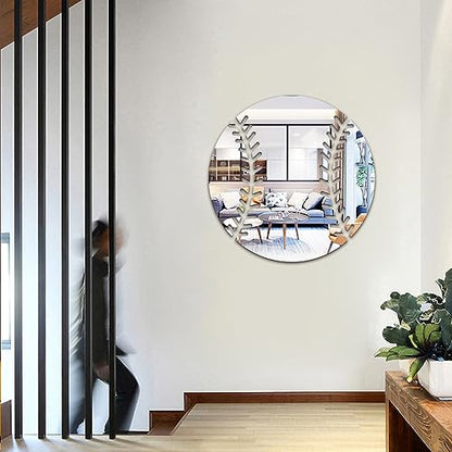 Baseball Mirror Wall Decal Acrylic 3D Wall Stickers Boys Girls Room Living Room Bedroom Silver Wall Decor