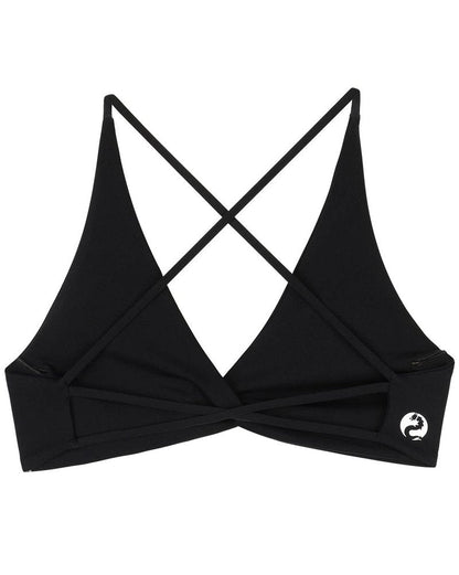 AUROLA Venus Sports Bras for Women Backless Strappy Workout Bra Removable Padded Low Support Gym Althletic Fitness Yoga Crop Top, Black, S