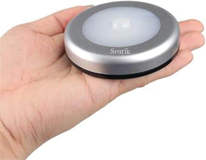 Searik 6 Pack Motion Sensor Lights Indoor, Magnetic Cordless Battery Powered LED Night Light Step Stair Closet Lights Under-Cabinet Lighting Stick On Anywhere Lamp for Home Kitchen Cabinet Bathroom