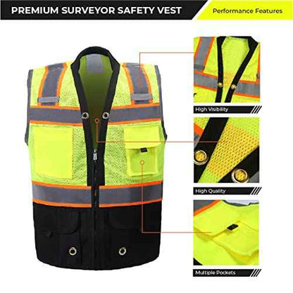 Shine Bright Safety Vest - High Visibility with Reflective Straps and Pockets ? Premium, Soft, Durable, and Breathable
