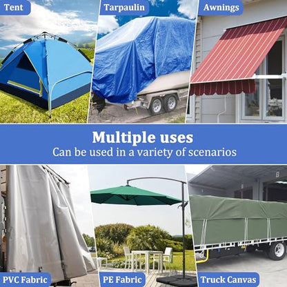 HONGTAIHSENG Clear Tent Tape, Outdoor Awning Repair Tape, 3.1In x 16.4FT Boat Covers Repair Kit for Tarpaulin, RV Covers, Sail, Canopy, Strong Adhesive Tape, UV-Resistant, PE