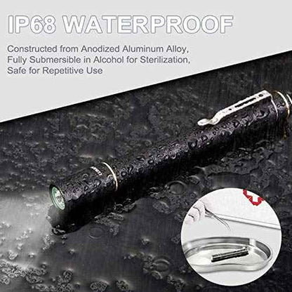 LUMINTOP IYP365 Penlight, Super Bright 200 Lumens Cree LED, IPX-8 Water Resistant, 3 Modes, Powered by 2AAA Battery for Inspection, Work, Repair