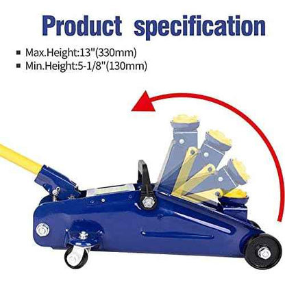 2 Ton Floor Jack - Car Hydraulic Trolley Jack Lift with 4000 Lbs Capacity for Home Garage Shop,Lifting Range 5.1"-13",Blue