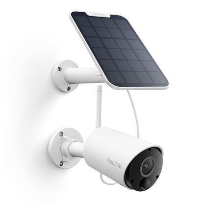 REOLINK Argus Eco+Solar Panel 2K 5MP Solar Security Camera Outdoor for Home Surveilance, Night Vision, Human/Car Smart Detection, 2.4G WiFi, No Subscription, Home Hub Compatible, Local Storage