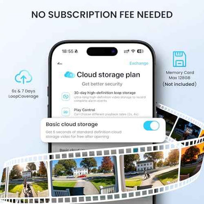 ieGeek 2K Wireless Doorbell Camera No Subscription with 145¡Æ Adjustable Angle Mount, Smart Video Doorbell with Chime, Motion Detection, 2-Way Talk Voice Changer, Works with Alexa, Only 2.4Ghz WiFi