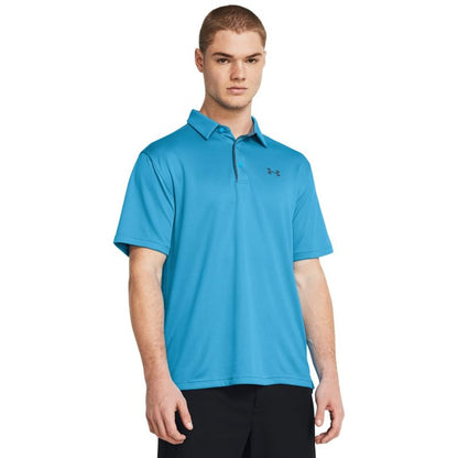 Under Armour Men's Tech Golf Polo, (421) Capri / / Pitch Gray, X-Small