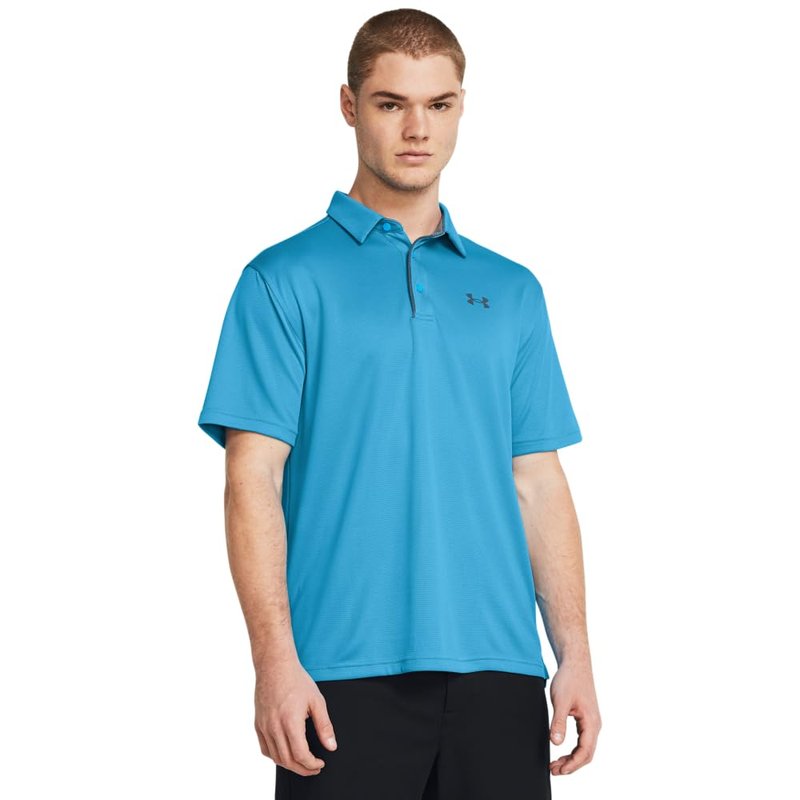 Under Armour Men's Tech Golf Polo, (421) Capri / / Pitch Gray, XX-Large Tall