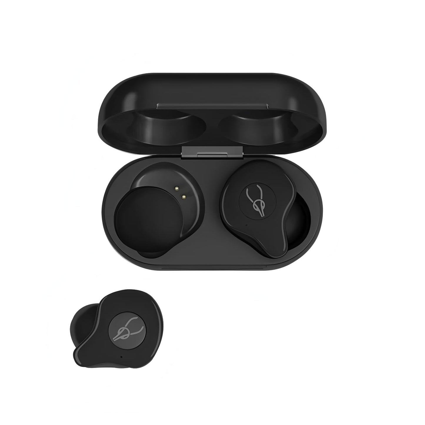 ICESOMNUS Sabbat X12 PRO Semi in-Ear Wireless Earbuds, Bluetooth 5.4 TWS Headphones with Comfortable Open-Fit Design, Clear Calls, Button Siri Control, 30H Long Battery Life,IPX5 Waterproof(Black)