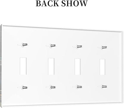 Magical Life Tree in Night Sky Light Switch Covers Quad Toggle 4 Gang Wall Plate Decorative Switchplate Electrical Faceplate for Farmhouse Bathroom Living Decor