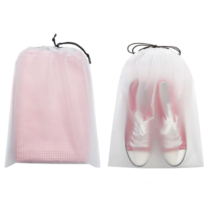 Vorspack Transparent Shoe Bags for Travel Large Clear Shoes Organizers Storage Pouch with Rope for Men and Women 13 Pack