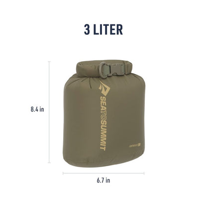 Sea to Summit Lightweight Dry Bag, Multi-Purpose Dry Storage, 3 Liter, Olive Green