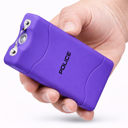 Police Stun Gun 800 Mini Rechargeable LED Flashlight Self Defense Purple