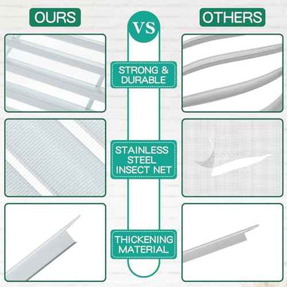 Gisafai 2 Pcs 12" x 18" Gable Vent Aluminum Alloy Wall Vents Shed Attic Window with Screen Return Air Grill with Screws, for Ventilation Exterior Doors Wall House (White)