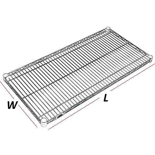 Nexel Wire Shelf, Clear Epoxy Finish, 21"W x 42"L