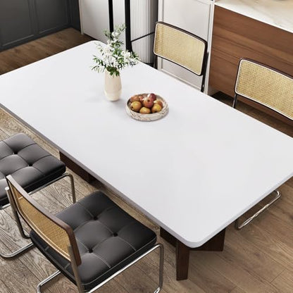 WESTICK Matte White Wallpaper Self Adhesive Solid White Contact Paper Removable Off Peel and Stick Wallpaper for Bedroom Living Room Walls Kitchen Cabinets Countertops 15.8" x 78"