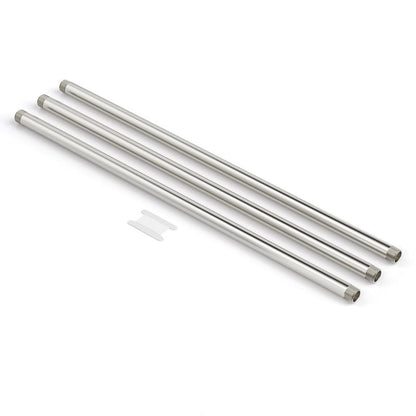 TAILONZ PNEUMATIC 3/4" NPT Male x 3/4" NPT Male 304 Stainless Steel Pipe Nipple, 16" Length Cast Pipe Fitting, Threaded Connector（Pack of 3）