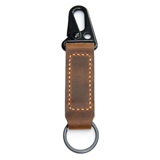 Turbosnail handmade leather keychain,leather Vintage durability keychain, Gift For Birthday (Brown)