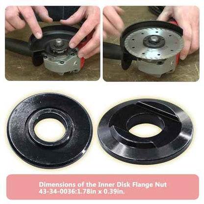 43-34-0036 Replacement Milwauke Inner Disk Flange Fits For Milwauke Angle Grinders 2680-20, 2680-22, 6116-30, 6116-31, 6122-30, 6122-31, 6123-30, 6123-31, 6140-30, 6140-33(1 Pcs) (1Pcs)