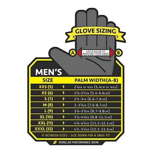 Ironclad mens Work Glove KONG RIGGER GRIP A5, Red/Yellow, Large US
