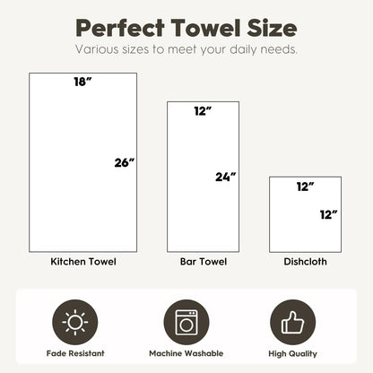Artoid Mode Skeleton Hand Spooky Halloween Kitchen Dish Towels, 18x26 Inch Quick Dry Microfiber Hand Towels for Kitchen Drying Set of 4