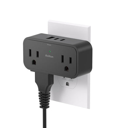 Cruise Ship Essentials, Travel Power Strip - Outlet Extender with 4 AC Outlets 3 USB (2 USB C), No Surge Protector Cruise Approved for Carnival, Royal, Multi Plug Adapter for Cruise Travel Essentials