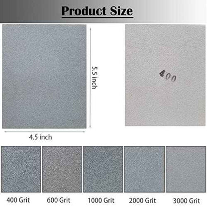 10 PCS 4 1/2 x 5 1/2 in Softback Sanding Sponge - 400 600 1000 2000 3000 Grits, Fine Grit, Fast Cutting, Flexible Soft Foam Hand Sanding Block for Model Drywall Metal Wood Furniture Polishing