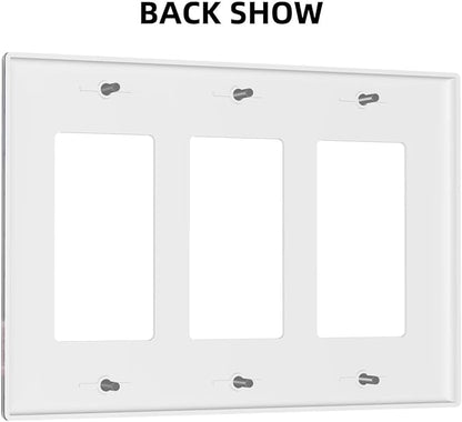 Decorative Art Light Switch Covers Seaside Window View 3 Gang Triple Rocker Outlet Switch plate GFCI Faceplate GFCI for Home Decor