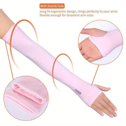 1PAIRS Arm Sleeves for Thumb Men Women, UV Sun Protection Compression Tattoo Sleeve Cover Up for Basketball Volleyball