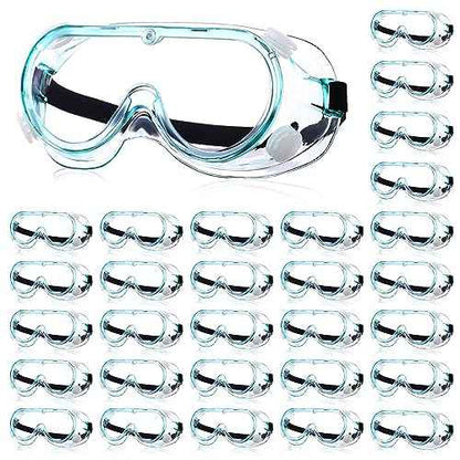 Yunsailing Protective Safety Goggles Lab Over Glasses Clear Anti Fog Eye Protection Goggles for Men Women